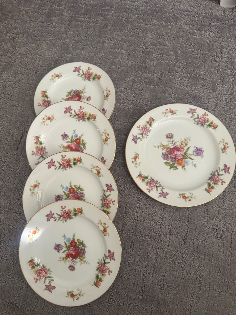 Harmony House Dresdania Fine China Floral Plates Made in Japan - set of 5